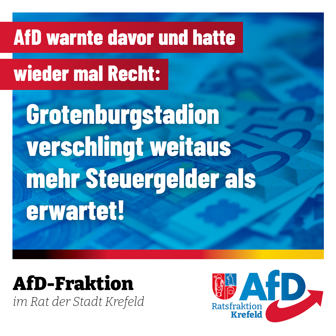 Steuergeldverschwendung: Grotenburgstadion wird für die Stadt noch teurer als gedacht!