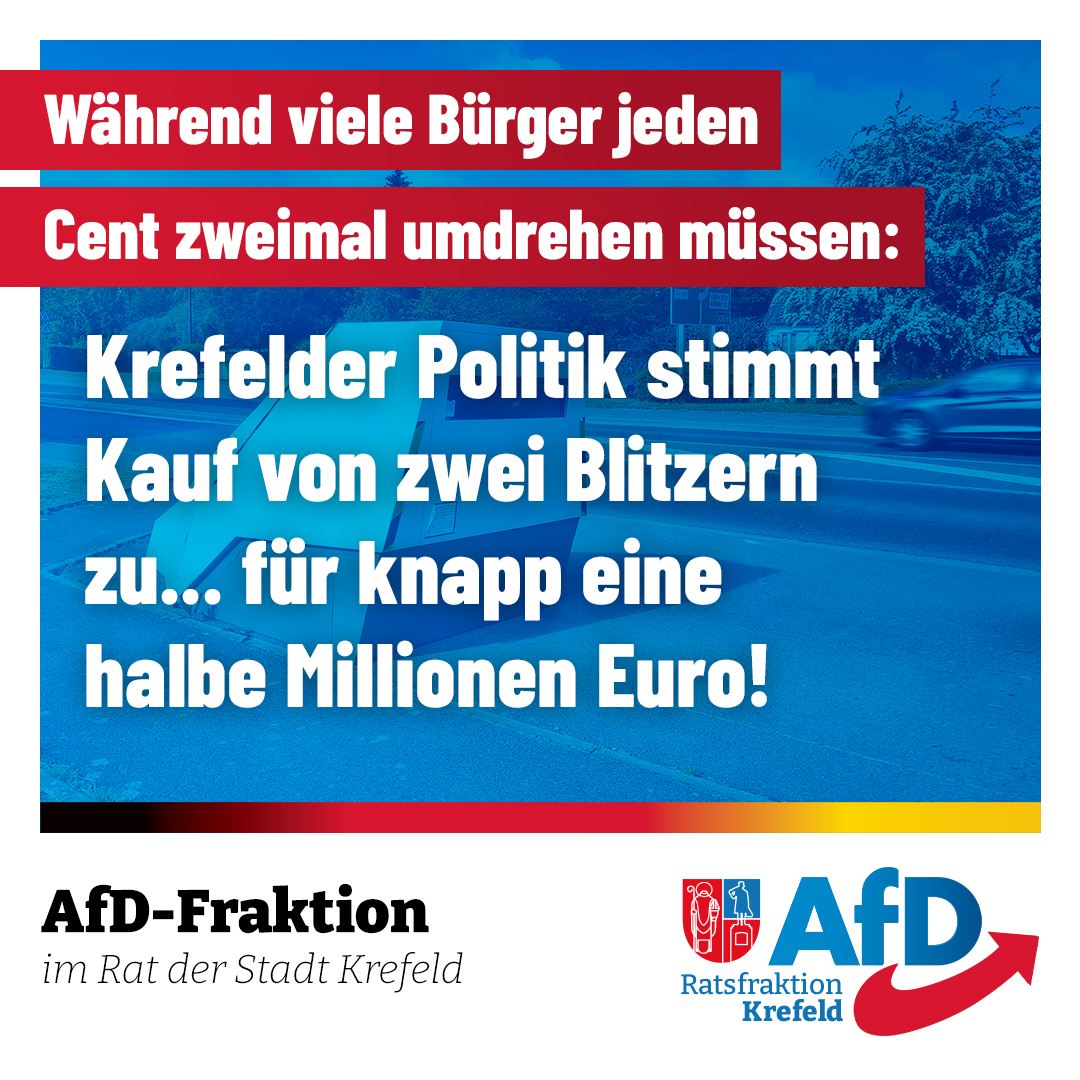 Während die Bürger verarmen: Stadt kauft zwei Blitzer für knapp eine halbe Millionen Euro!