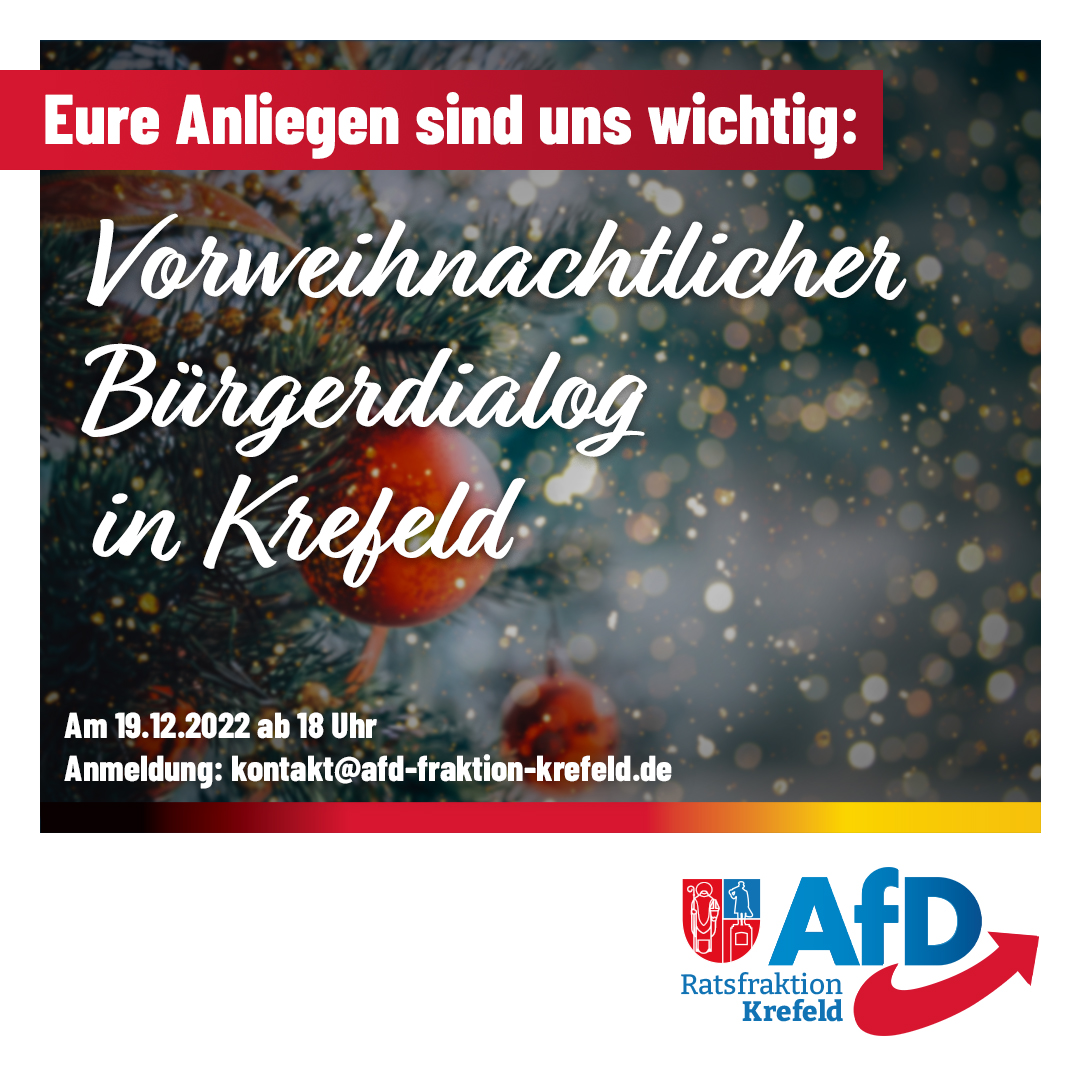 Vorweihnachtlicher Bürgerdialog in Krefeld