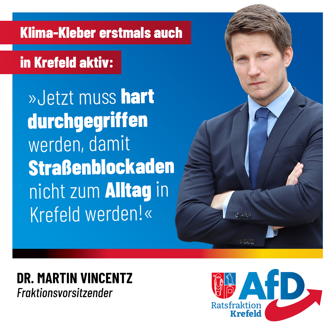 Die „Klima-Kleber“ sind nun auch in Krefeld aktiv