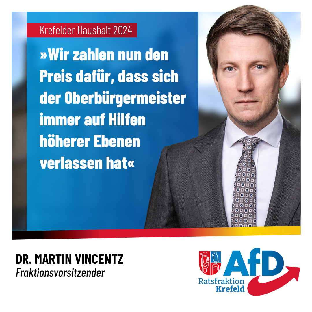 Sofort-Maßnahmen für den Krefelder Haushalt 2024
