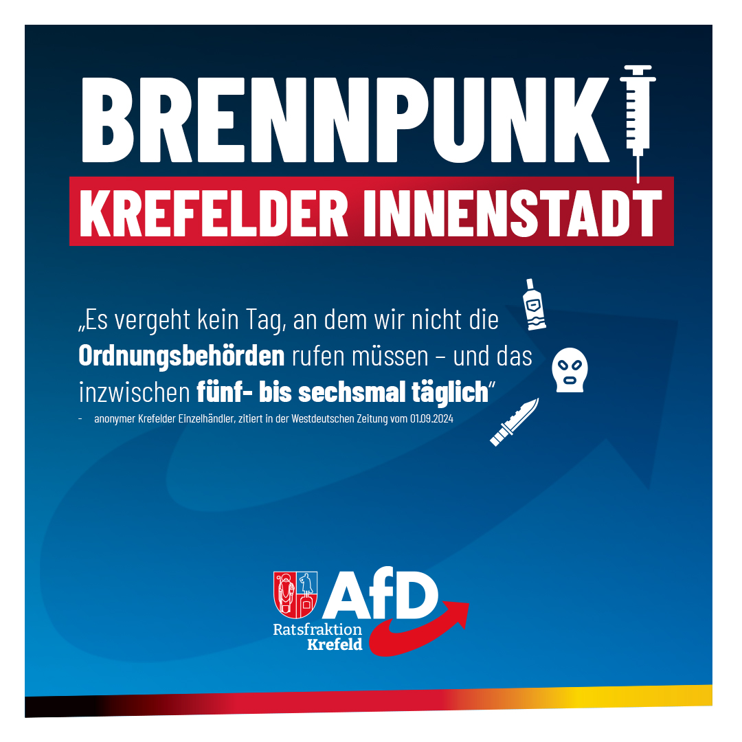 Brennpunkt Krefelder Innenstadt – die Lage hält an