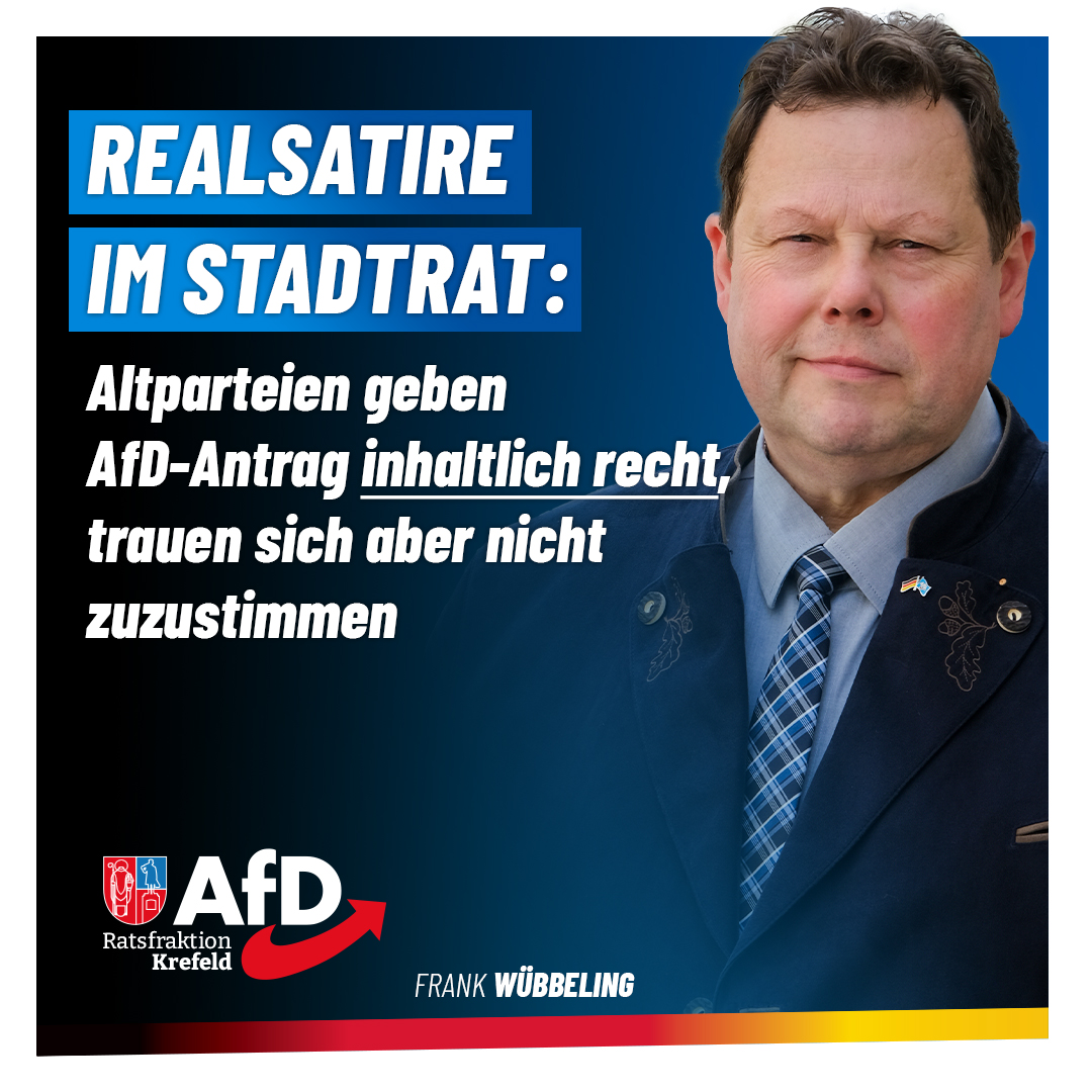 Realsatire: AfD-Antrag wird inhaltlich zugestimmt, eine Abstimmung ist aber nicht gewünscht