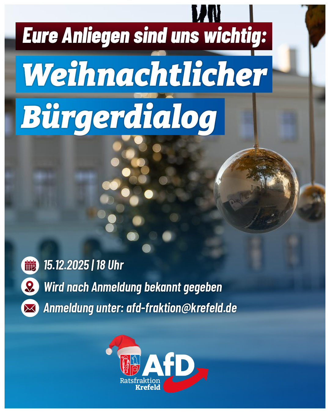 Einladung zum weihnachtlichen Bürgerdialog am 15.12.2025